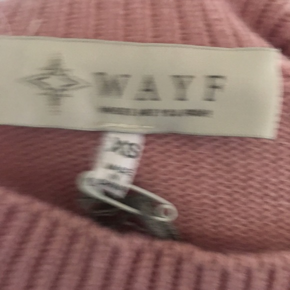 Wayf Pink Lola Puff Sleeve Sweater Mock Neck Dress - Picture 9 of 14